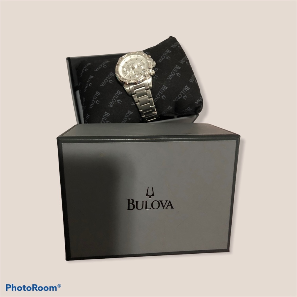 Bulova Women's Diamond-Studded Chronograph Watch